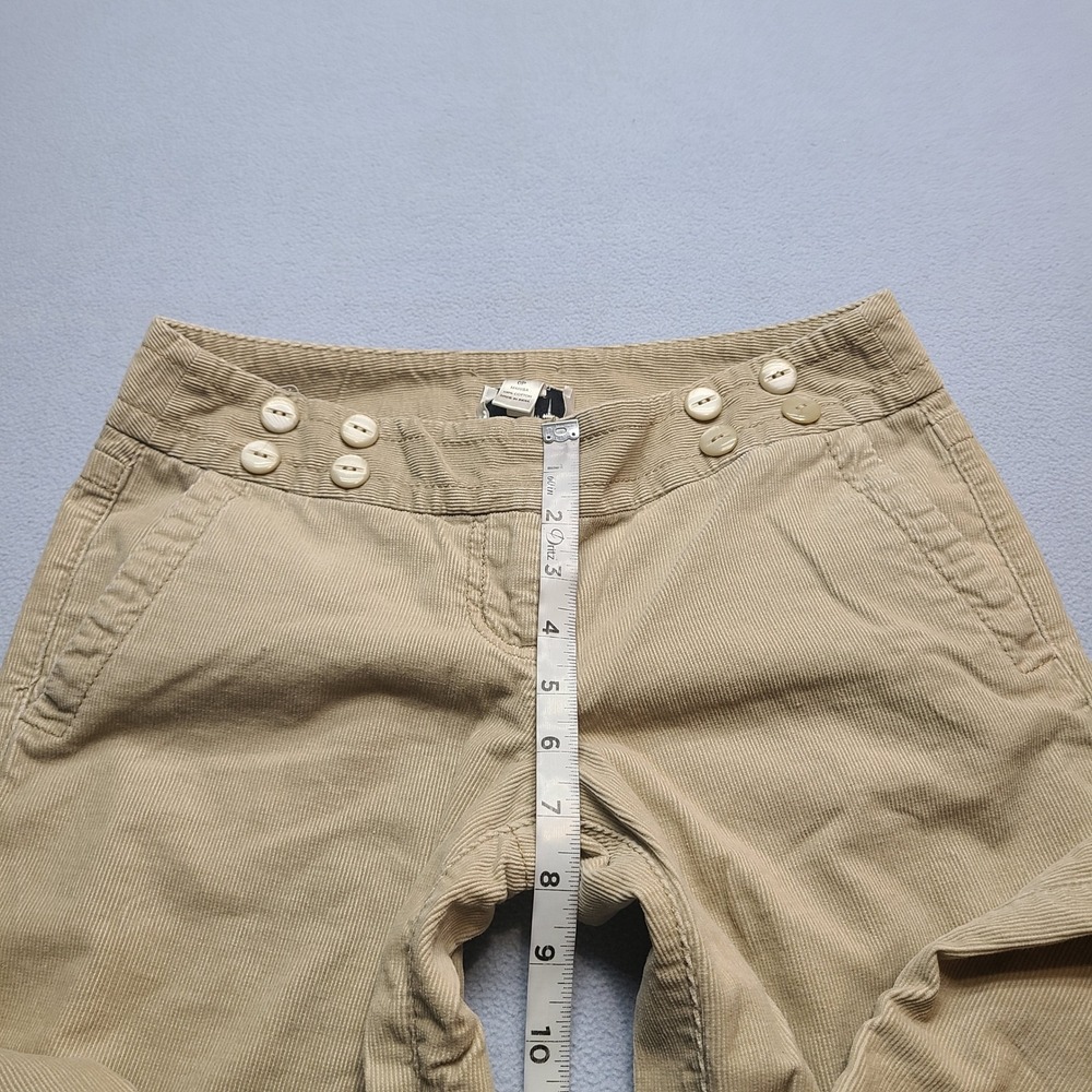 Ann Taylor Loft Corduroy Pants Womens 0P Tan Excellent Wide Leg Marisa - Picture 4 of 8